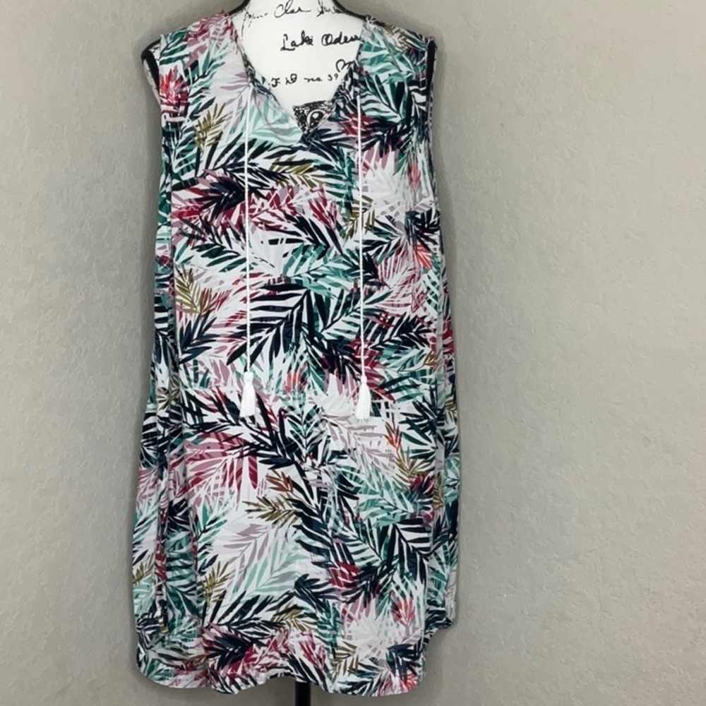 752 - beachlunchlounge NWOT multicolored midi sundress, Sie 1X